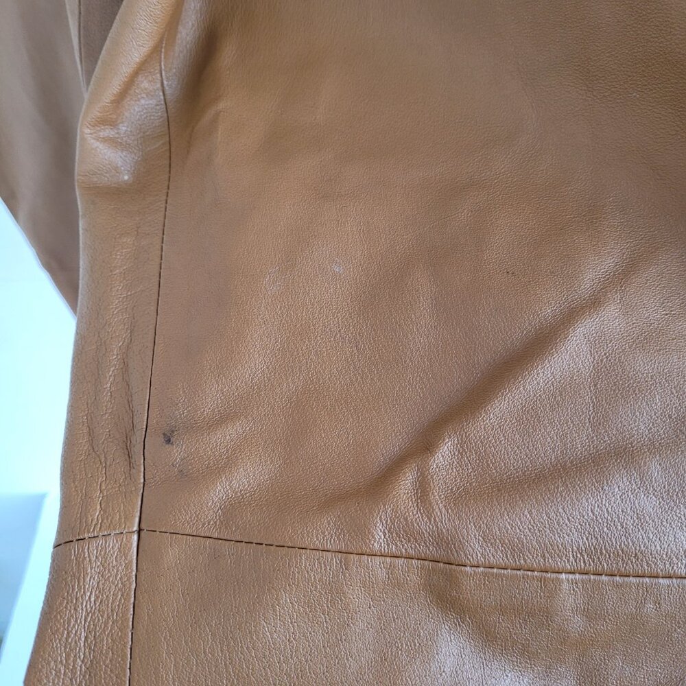Vintage Forenza 100% brown leather mom style high waisted women's pants - Picture 6 of 15